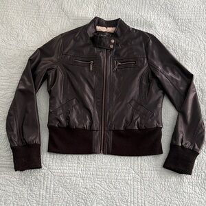 Y2K Fleece-lined Vegan Leather Jacket